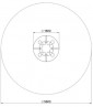 Karussell Circulus 4 (mõõtmed 1,6 x 0,8 x 0,6 m) on valmistatud pulbervärvitud terasest.