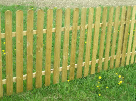 Picket fence with rounded ends 18 x 95 x 1700 mm