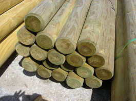 Round poles 120 x 5000 mm